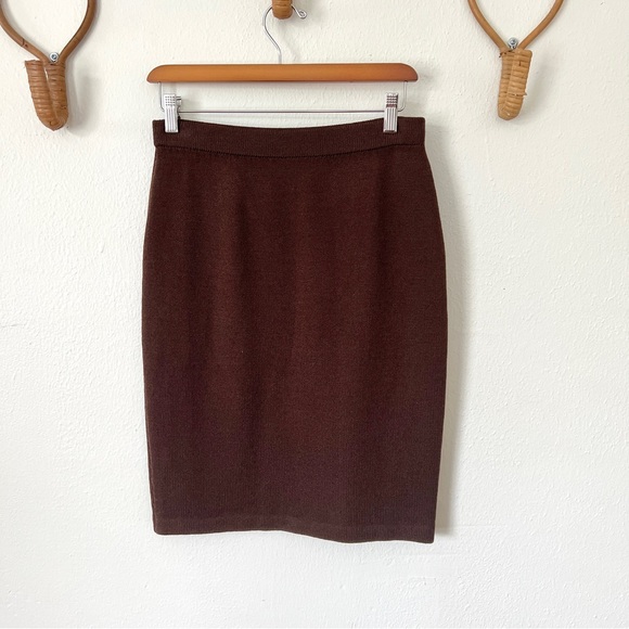 St. John Collection Dresses & Skirts - St. John Collection by Marie Gray Knit Pencil Skirt in Dark Brown